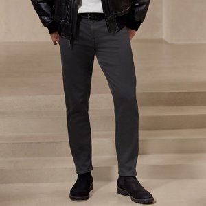 Banana Republic Men's Slim Traveler Pant Dark Grey Stretch Italian Cotton sz 33